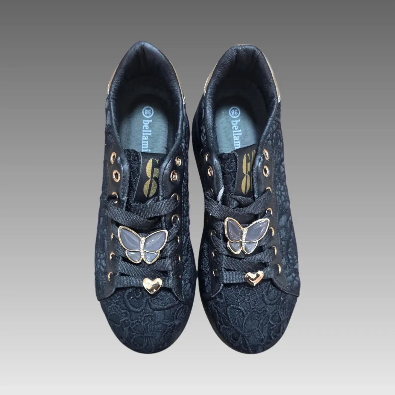 Sneakers Platform Pizzo E Farfalla Gioiello Splendi