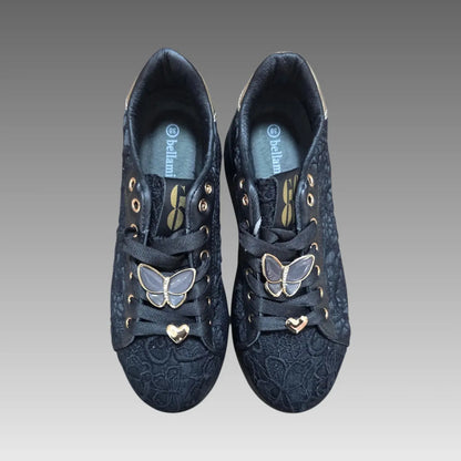 Sneakers Platform Pizzo E Farfalla Gioiello Splendi