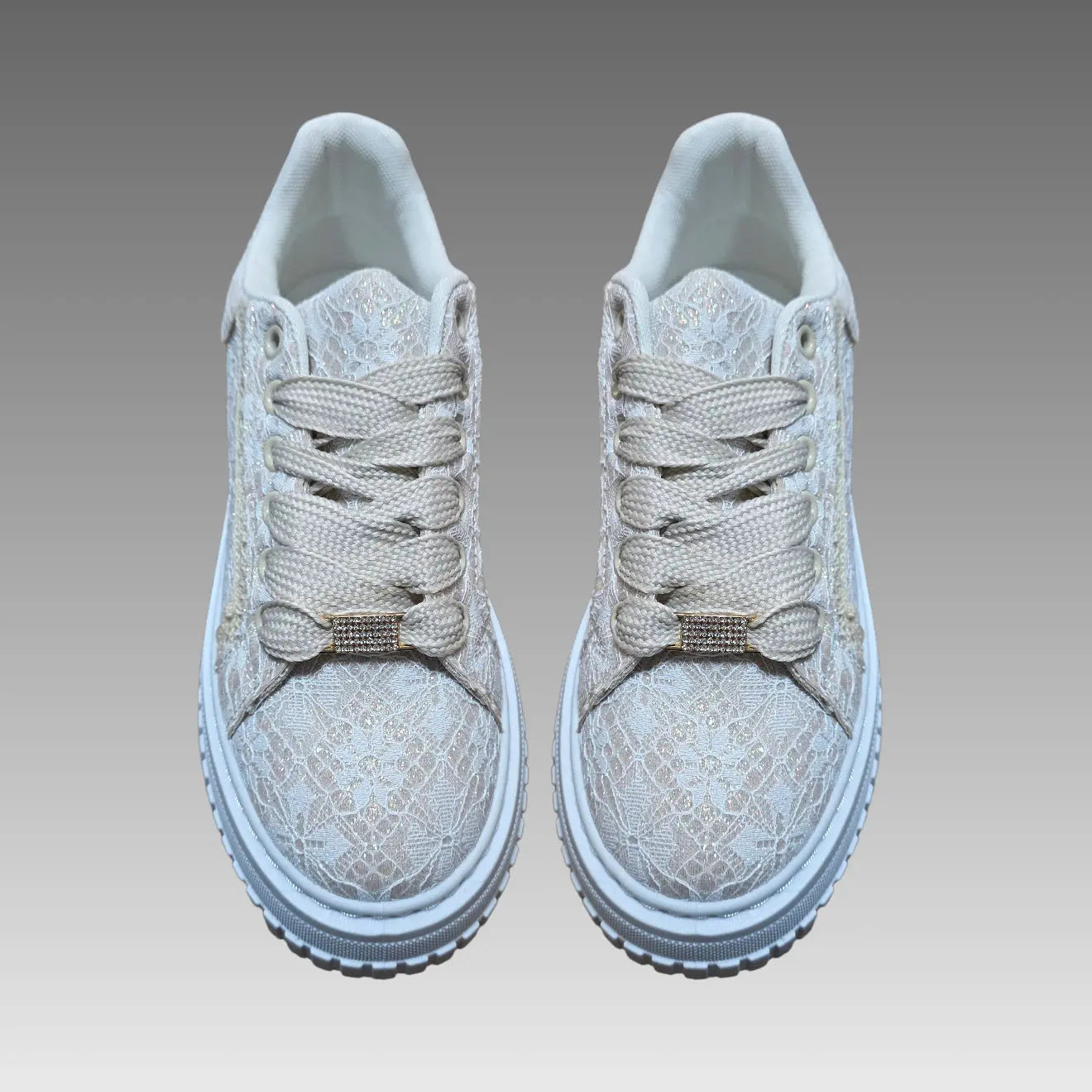 Sneakers Platform Pizzo e Glitter Splendi