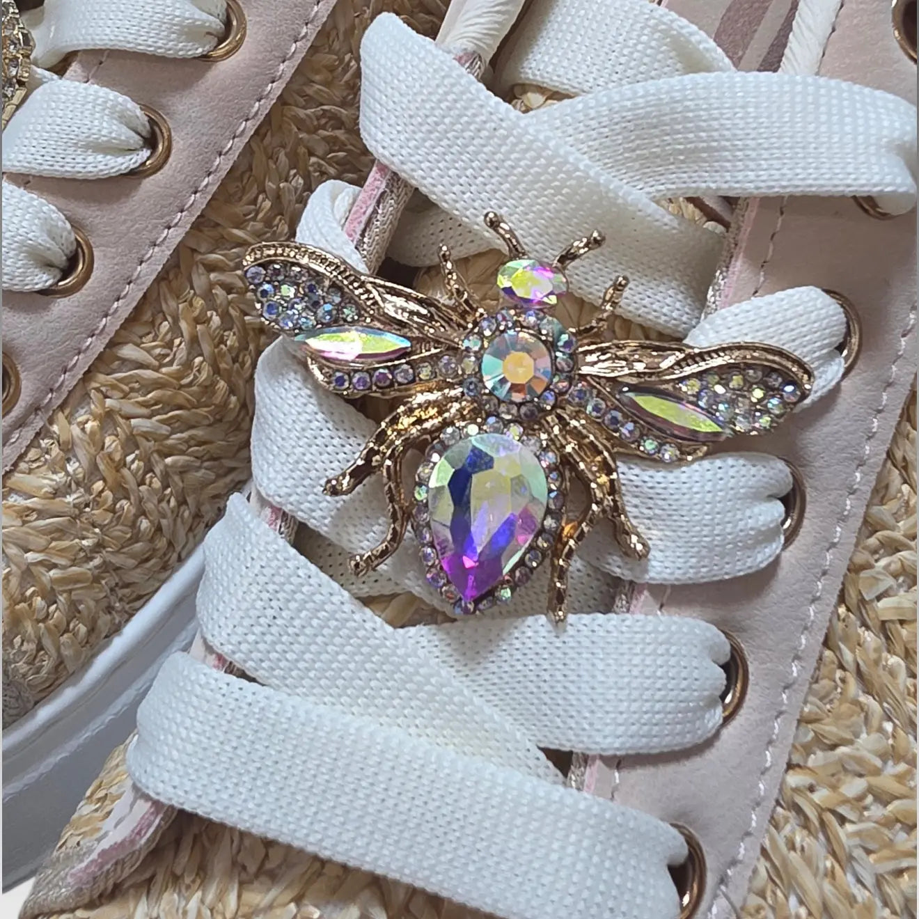 Sneakers Platform Rafia E Ape Gioiello Splendi