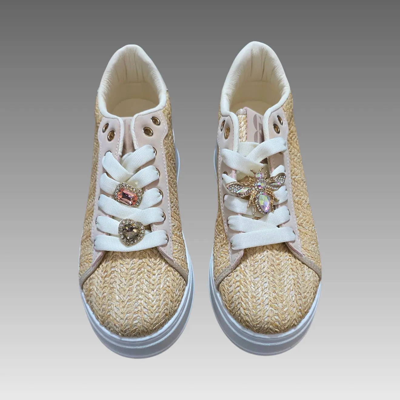 Sneakers Platform Rafia E Ape Gioiello Splendi