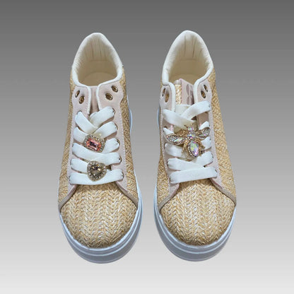 Sneakers Platform Rafia E Ape Gioiello Splendi