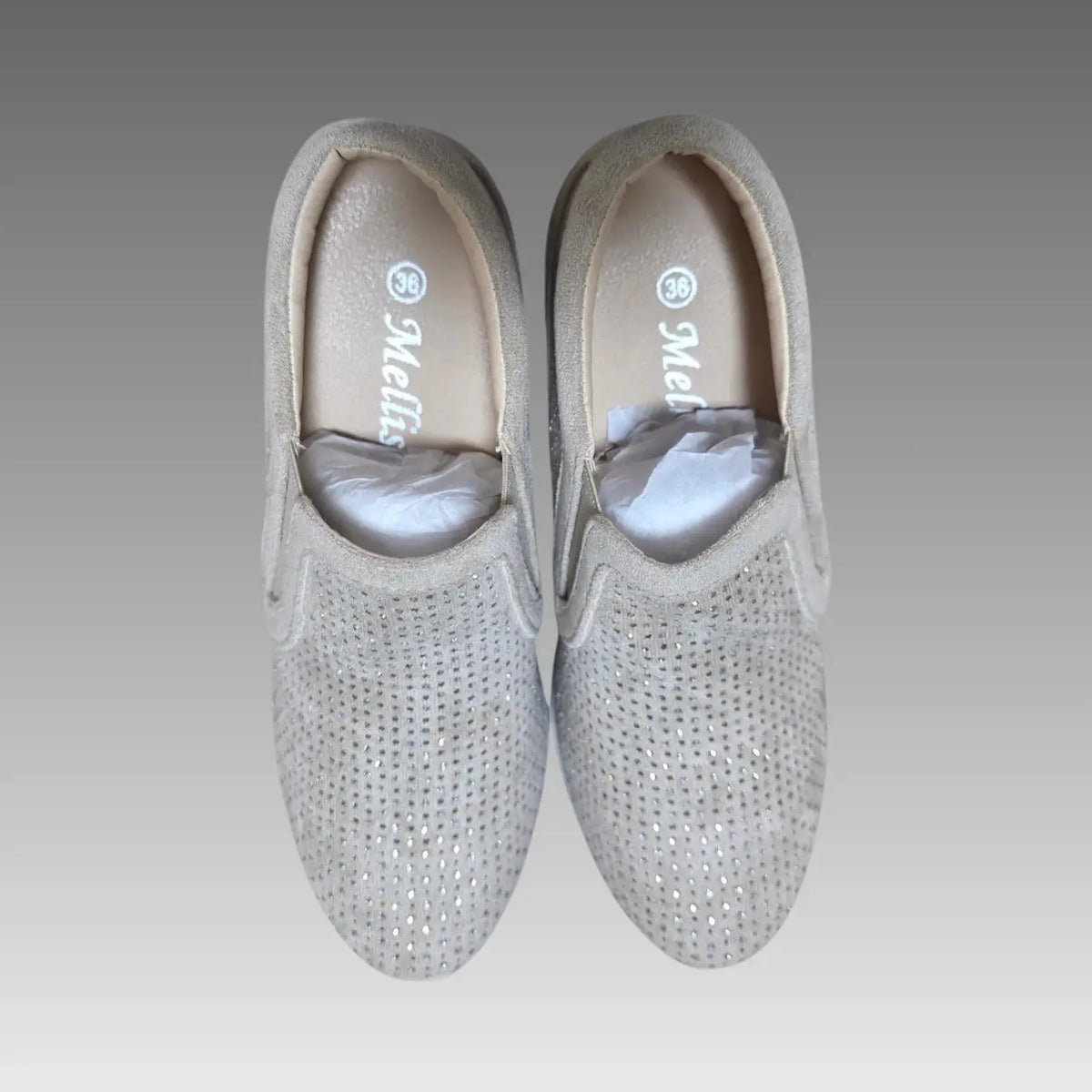 Sneakers Platform Slip-On Con Strass Splendi