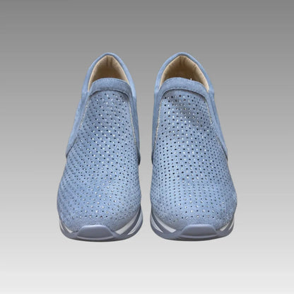 Sneakers Platform Slip-On Con Strass