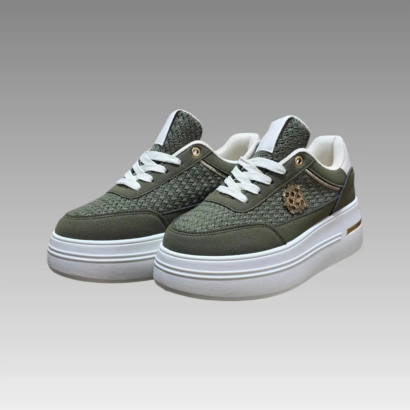 Sneakers Platform Verde Militare