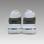 Zapatillas deportivas con plataforma verde militar