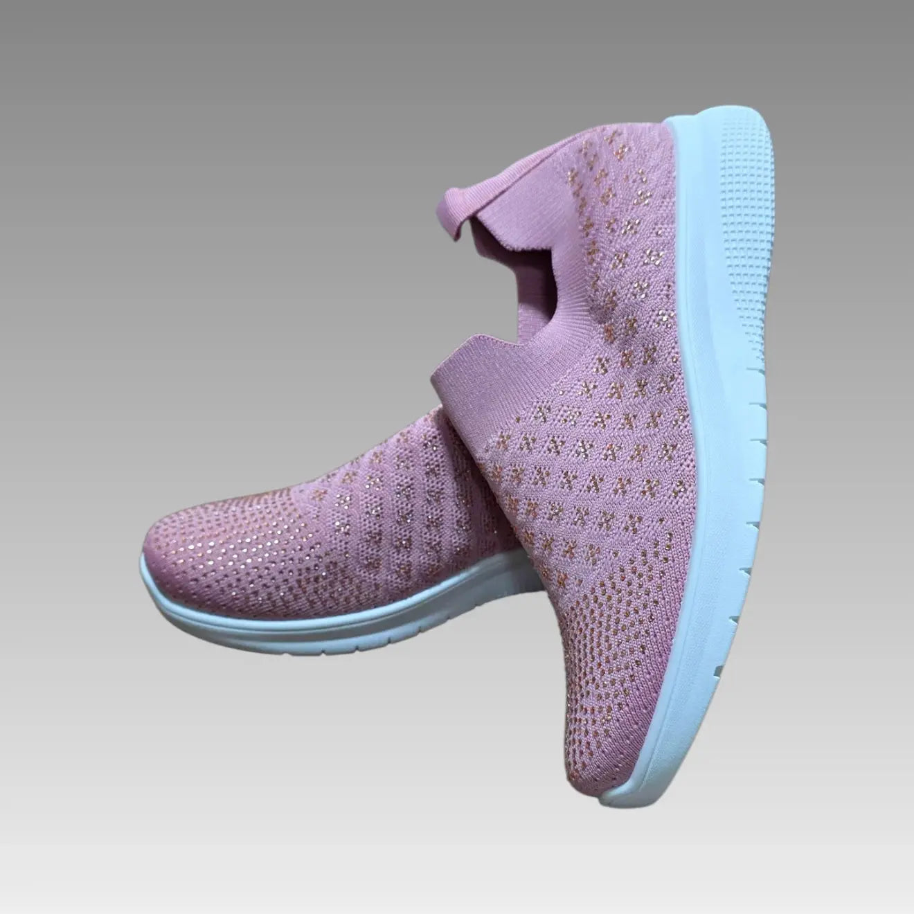Zapatillas deportivas sin cordones con pedrería