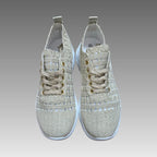 Sneakers Traforate In Rafia Super Leggere Gold Splendi
