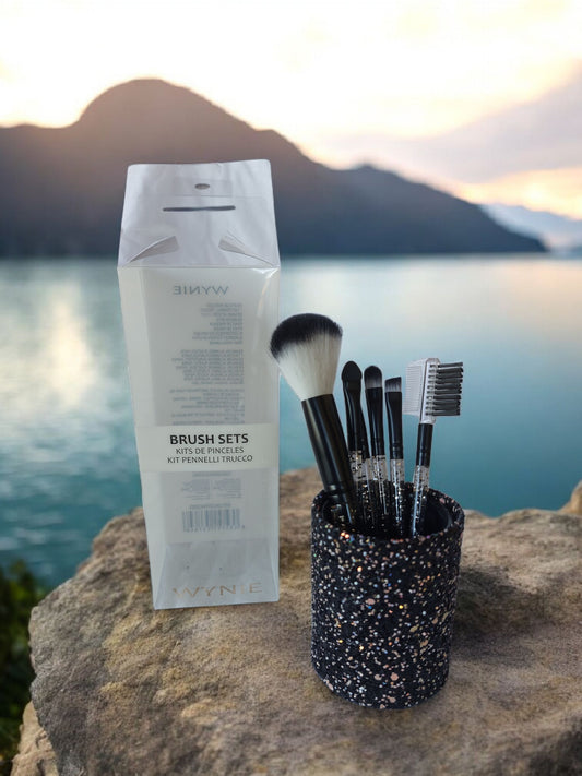 Set Pennelli Con Contenitore Effetto Glitter