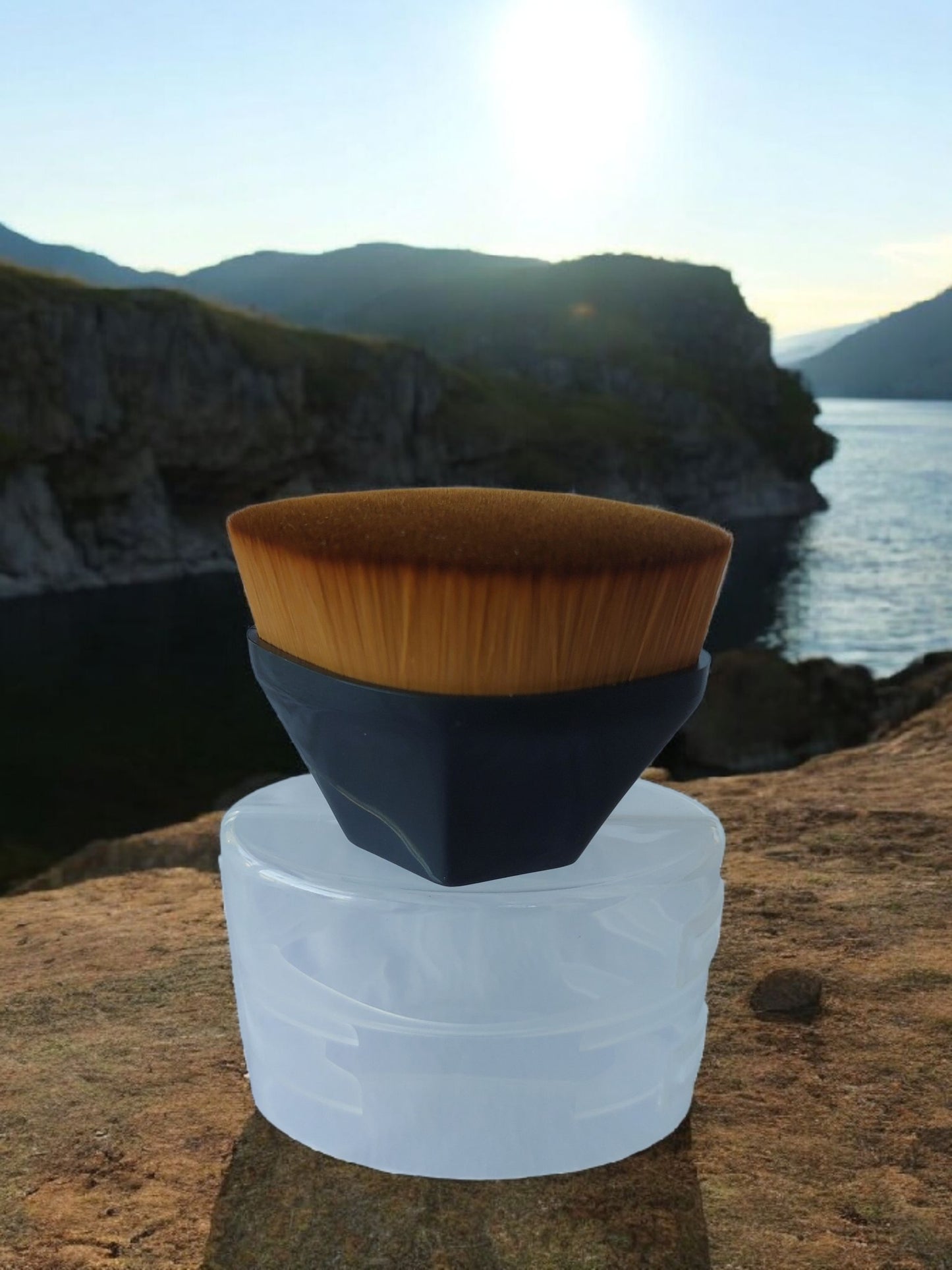 Pennello Fondotinta Con Contenitore