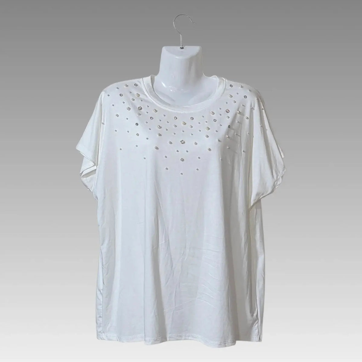 Camiseta extragrande con escote joya
