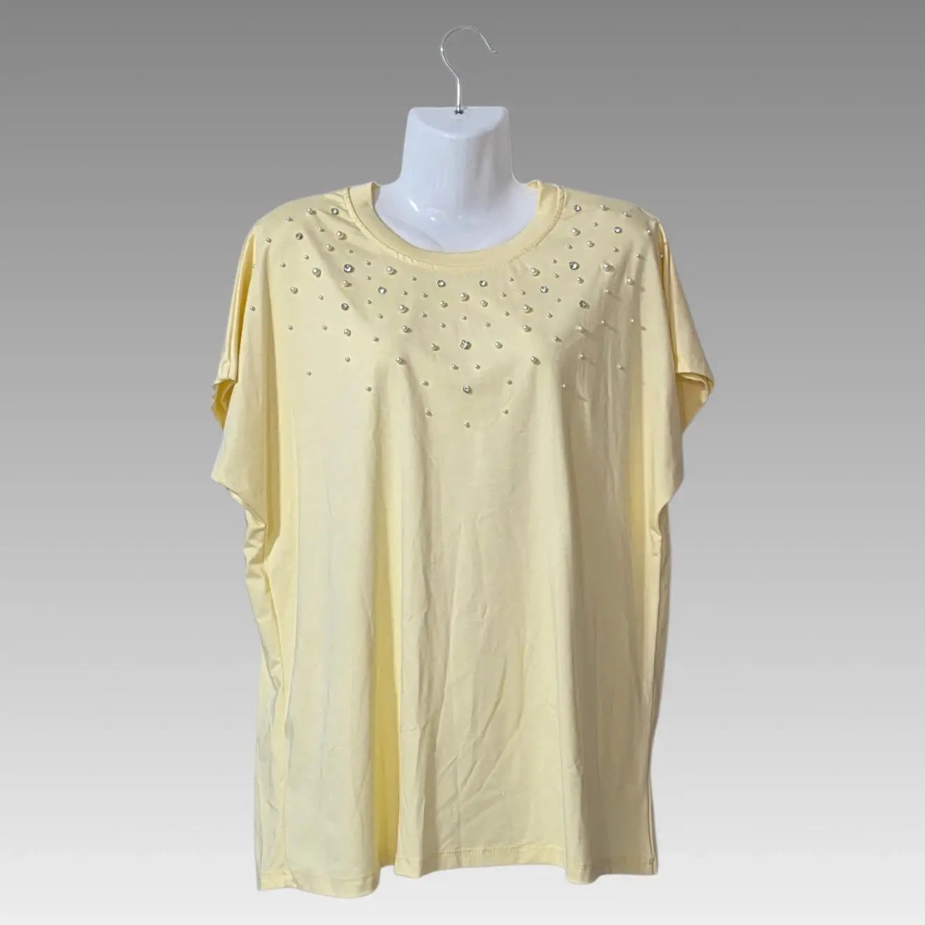 Camiseta extragrande con escote joya