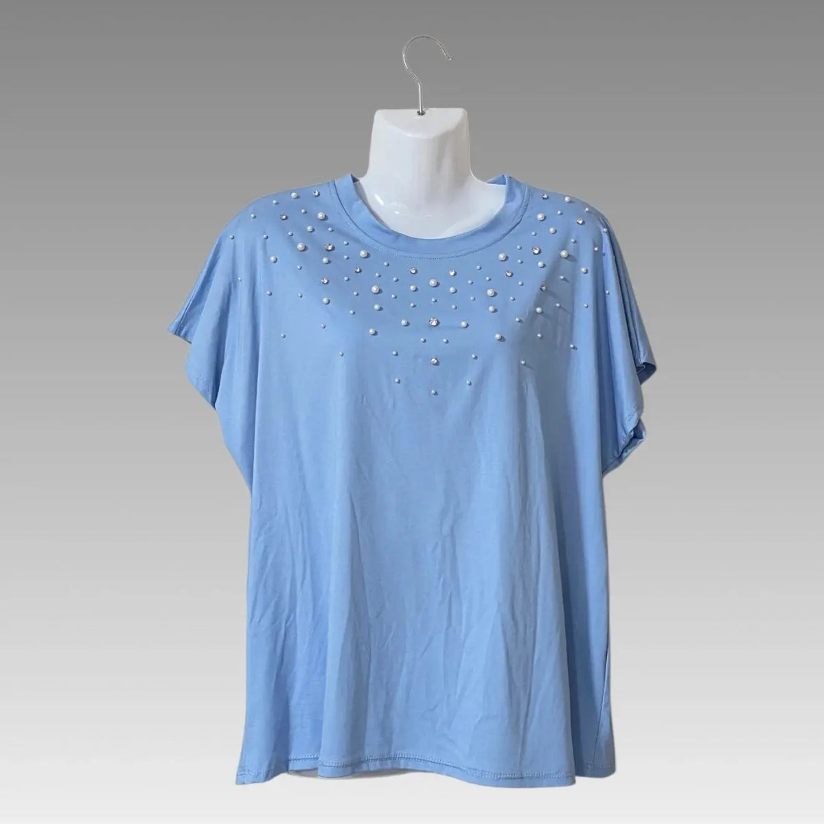 Camiseta extragrande con escote joya