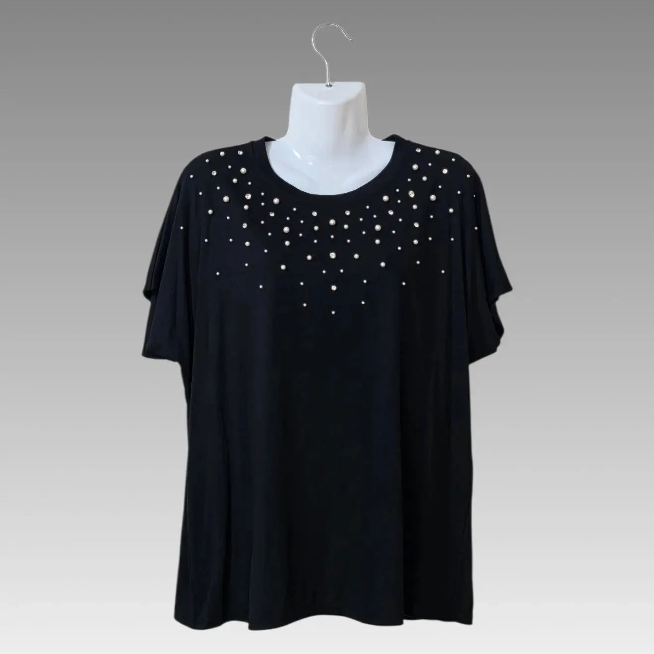 Camiseta extragrande con escote joya