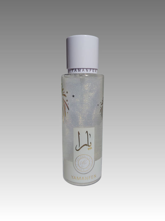 Yamanfen Acqua Profumata con Glitter White Shimmer Splendi